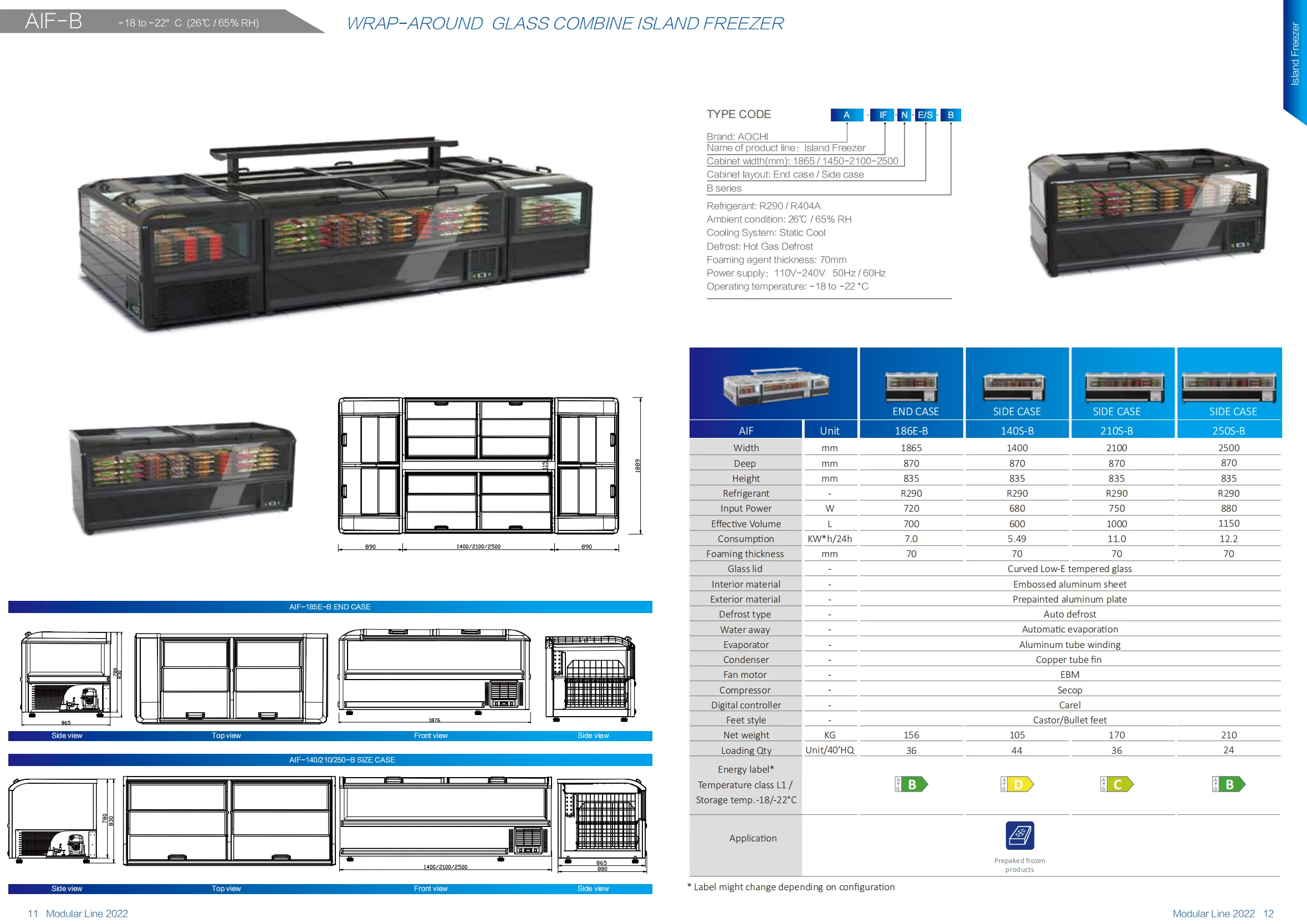 Transparent Wide Island Freezer view 19
